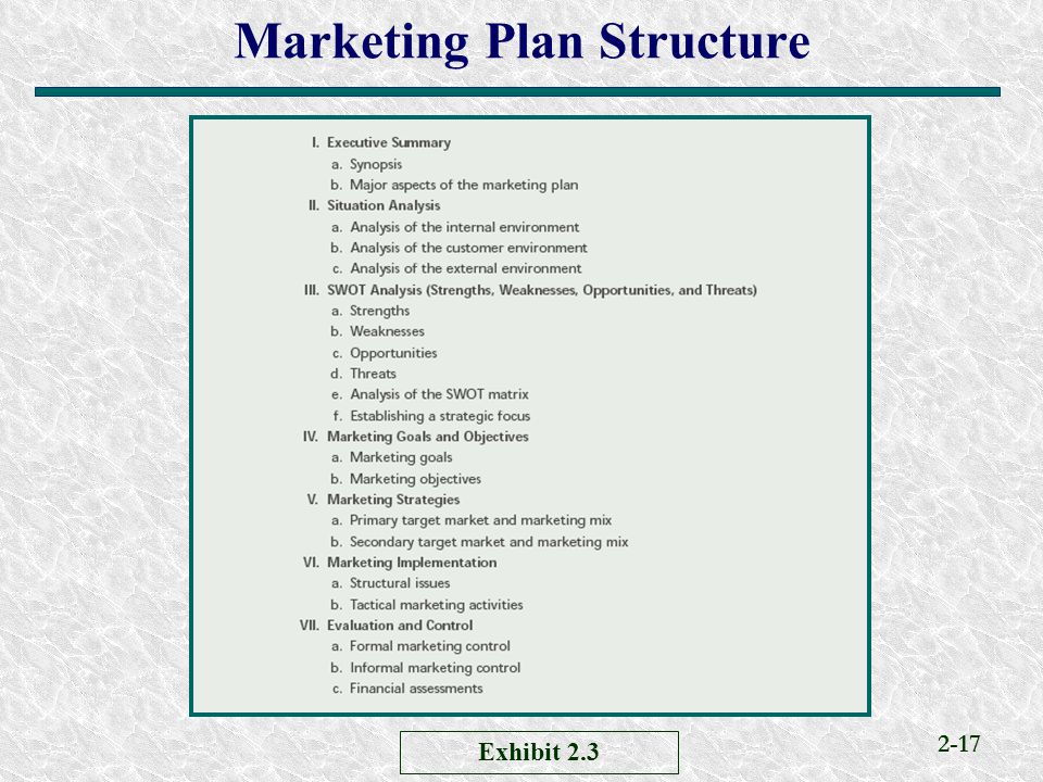 Marketing management marketing plan formulations essay
